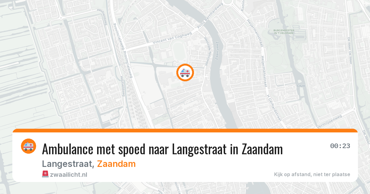 Ambulance met spoed naar Langestraat in Zaandam — 11 aug 2026