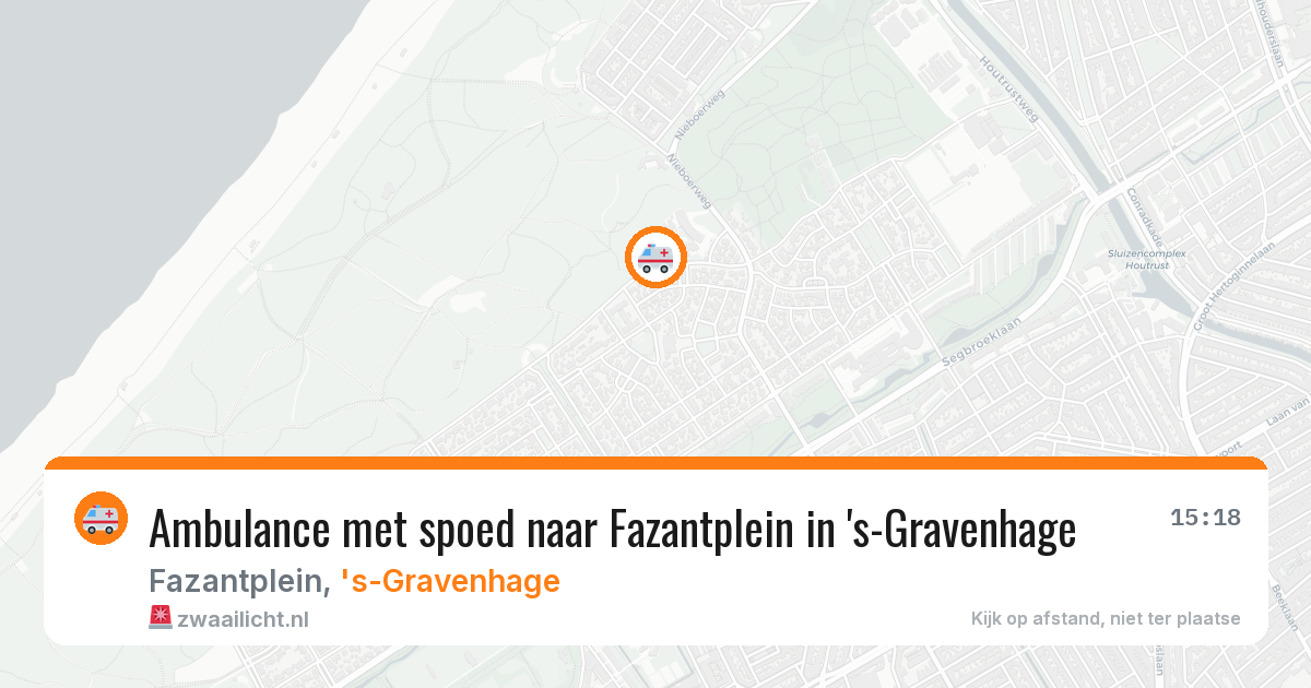 Ambulance met spoed naar Fazantplein in 's-Gravenhage — 16 mrt 2026