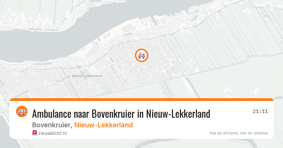 Ambulance naar Bovenkruier in Nieuw-Lekkerland — 3 jun 2026