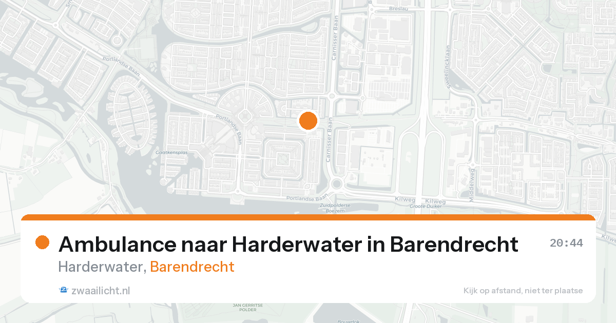Ambulance naar Harderwater in Barendrecht — 24 aug 2026