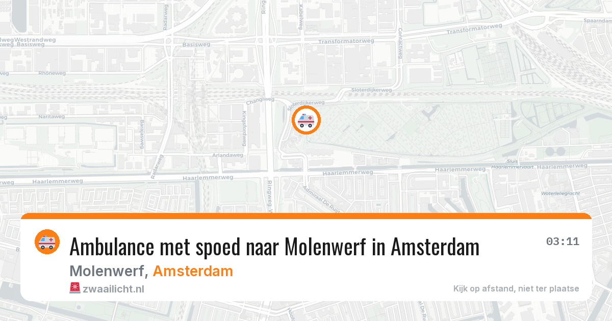 Ambulance met spoed naar Molenwerf in Amsterdam — 17 mei 2026