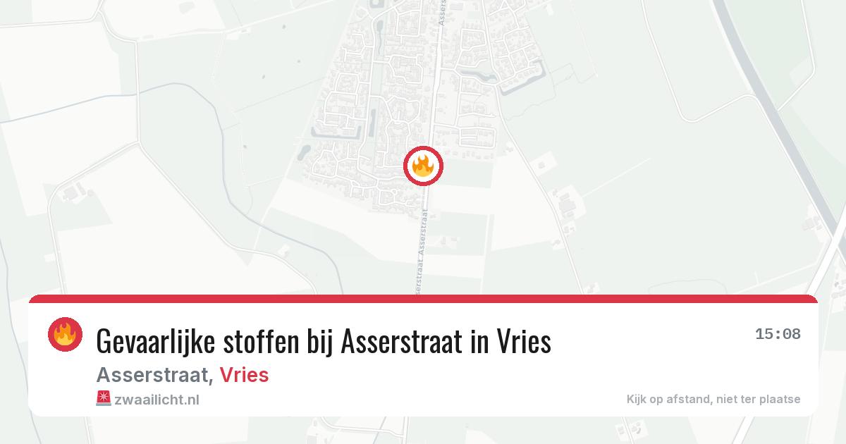 Gevaarlijke stoffen bij Asserstraat in Vries — 25 mei 2026