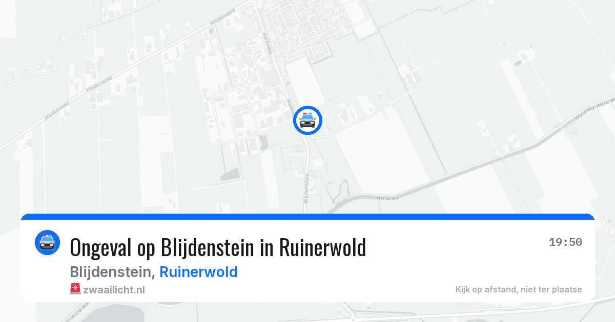 Ongeval op Blijdenstein in Ruinerwold — 30 jul 2026