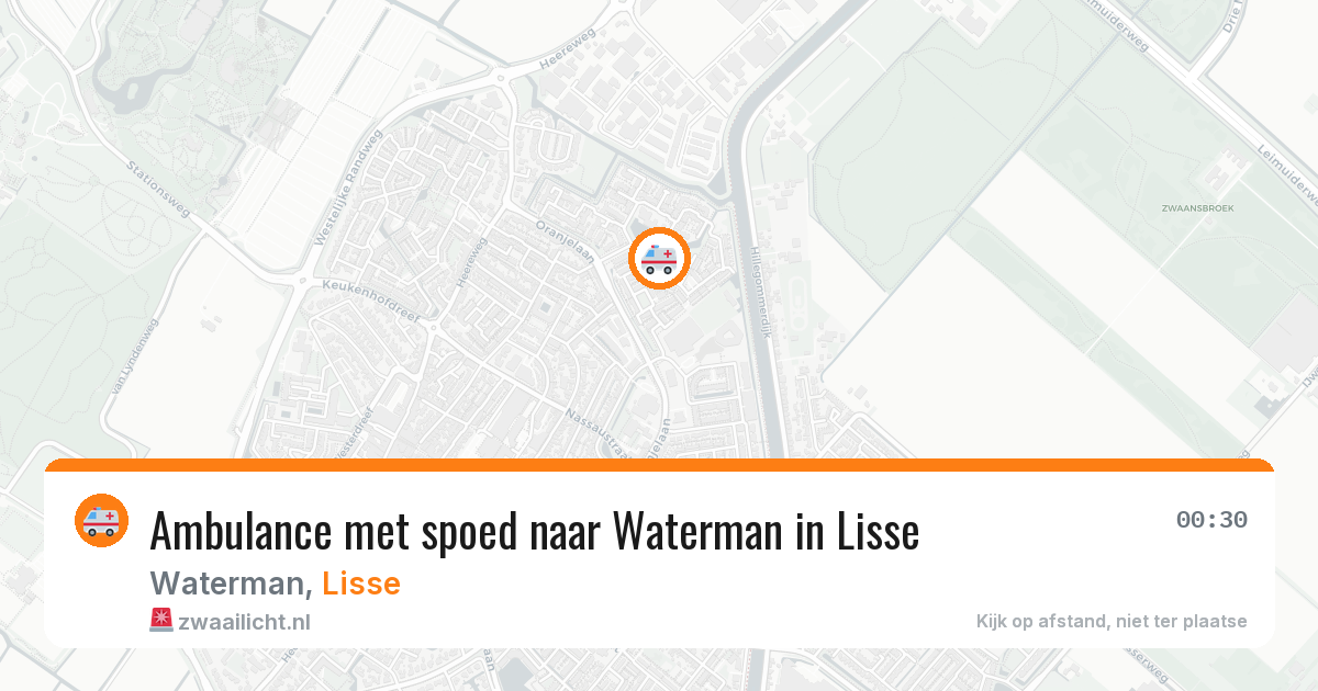 Ambulance met spoed naar Waterman in Lisse — 24 jan 2026