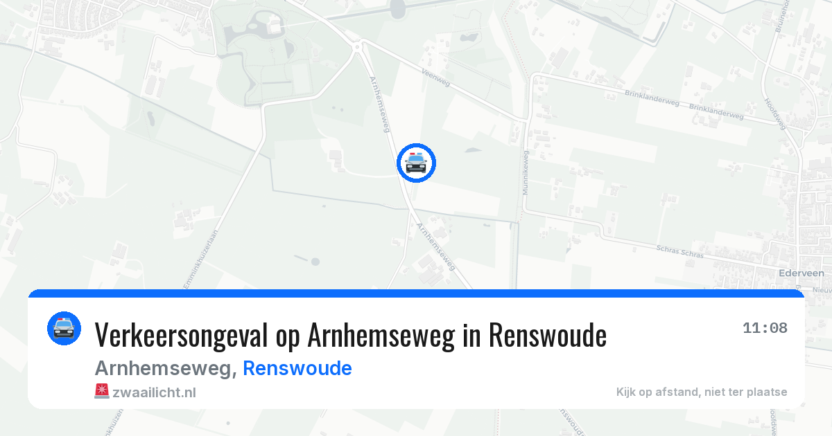 Verkeersongeval op Arnhemseweg in Renswoude — 1 aug 2026