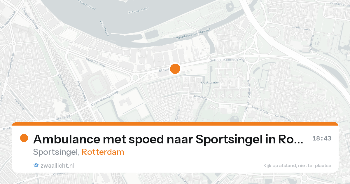 Ambulance met spoed naar Sportsingel in Rotterdam — 11 mrt 2026
