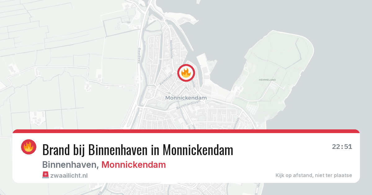 Brand bij Binnenhaven in Monnickendam — 4 jul 2026