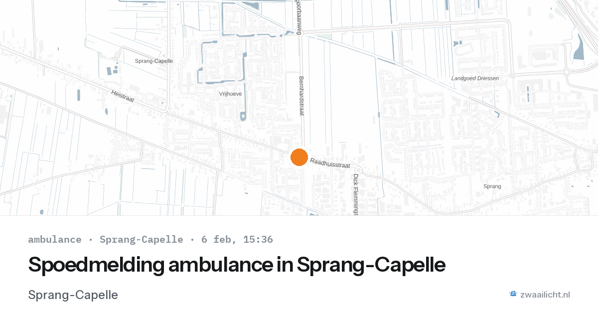 Spoedmelding ambulance in Sprang-Capelle — 6 feb 2026