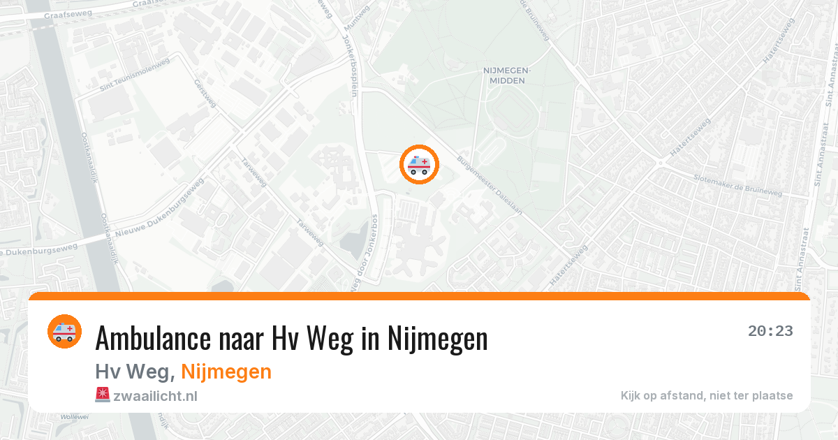 Ambulance naar Hv Weg in Nijmegen — 31 mrt 2026
