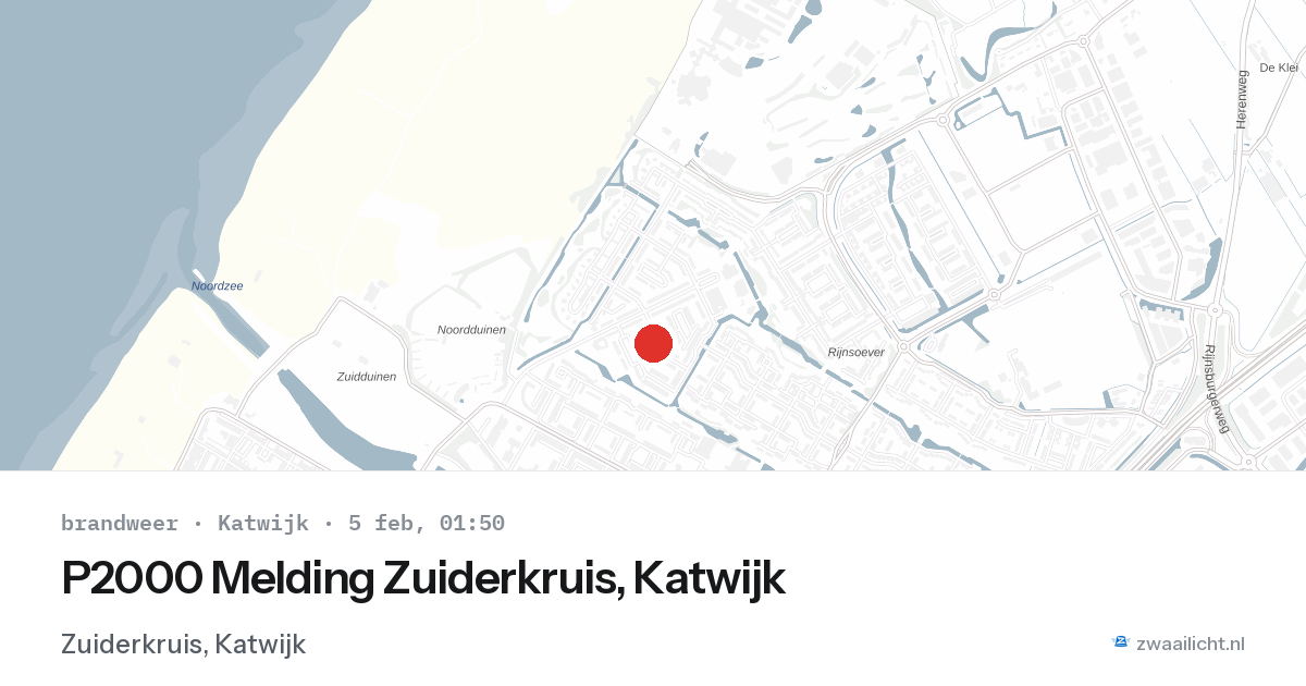P2000 Melding Zuiderkruis, Katwijk — 5 feb 2026