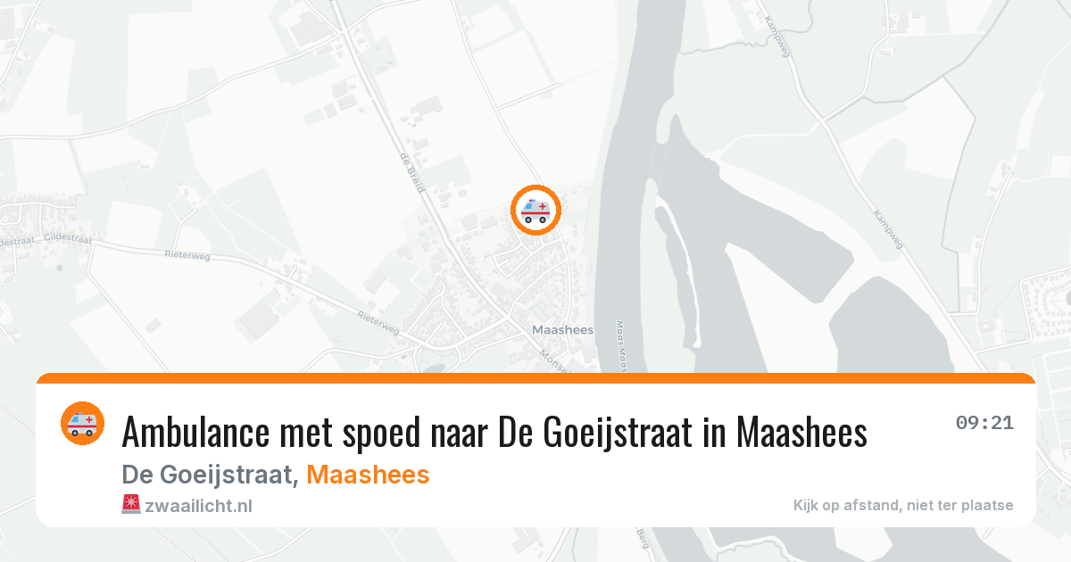 Ambulance met spoed naar De Goeijstraat in Maashees — 20 jun 2026
