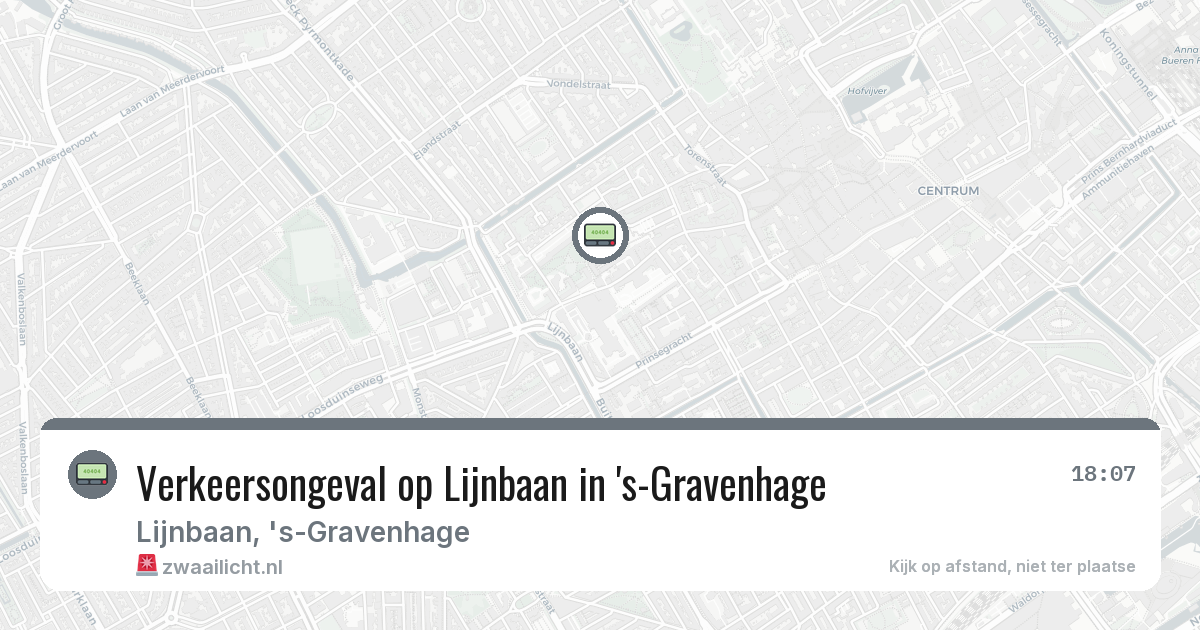 Verkeersongeval op Lijnbaan in 's-Gravenhage — 6 mrt 2026