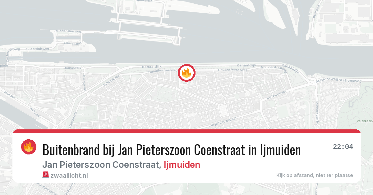 Buitenbrand bij Jan Pieterszoon Coenstraat in Ijmuiden — 25 apr 2026