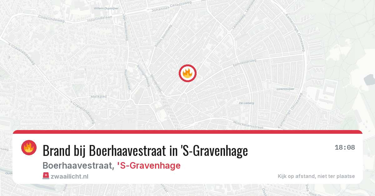 Brand bij Boerhaavestraat in 'S-Gravenhage — 13 feb 2026