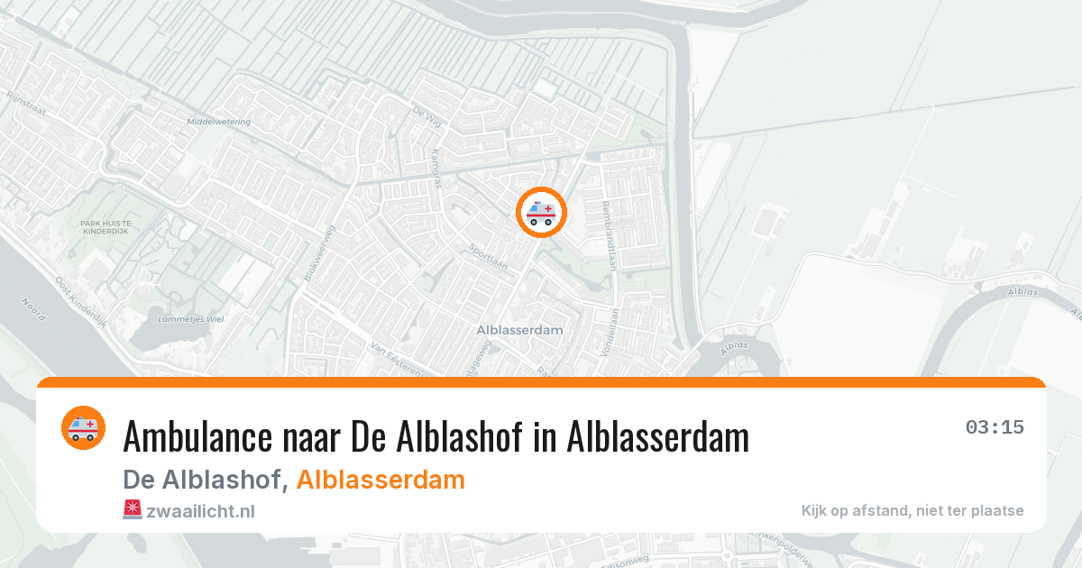 Ambulance naar De Alblashof in Alblasserdam — 19 jul 2026