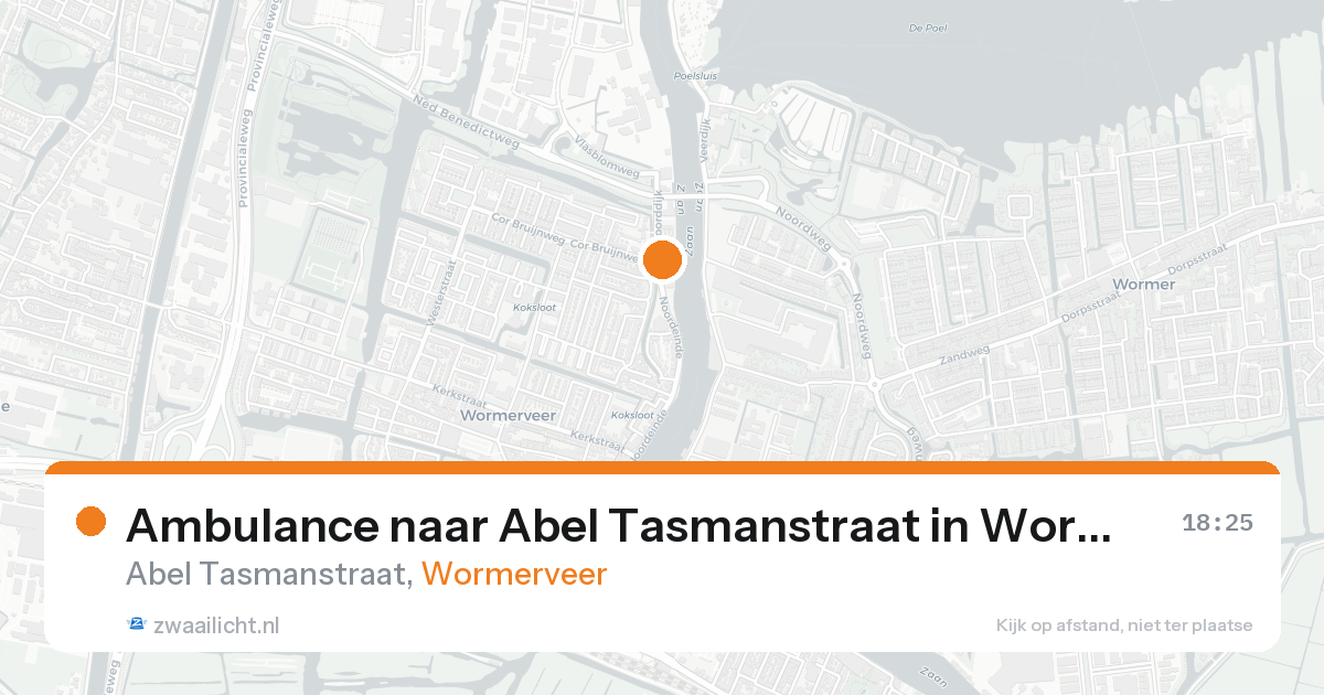 Ambulance naar Abel Tasmanstraat in Wormerveer — 17 aug 2026