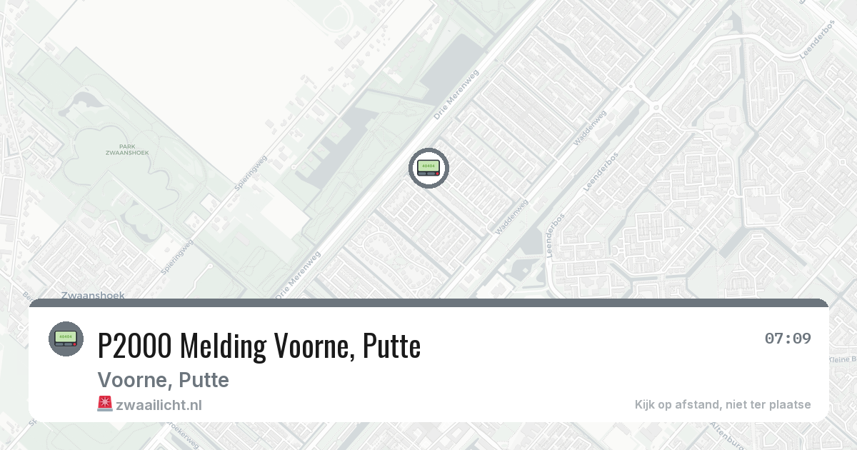 P2000 Melding Voorne, Putte — 21 jul 2026