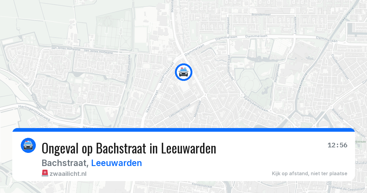 Ongeval op Bachstraat in Leeuwarden — 21 jun 2026