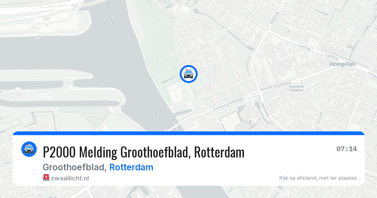 P2000 Melding Groothoefblad, Rotterdam — 22 mei 2026