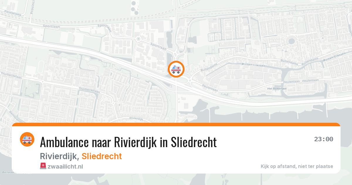 Ambulance naar Rivierdijk in Sliedrecht — 20 mei 2026