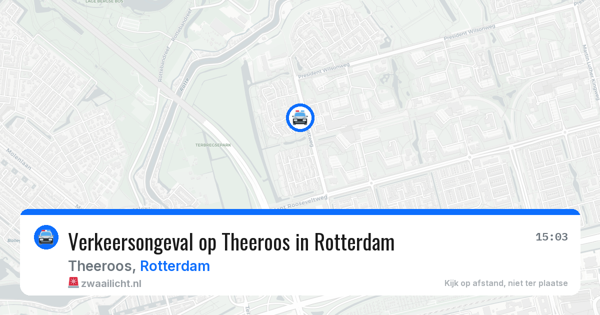 Verkeersongeval op Theeroos in Rotterdam — 4 jul 2026