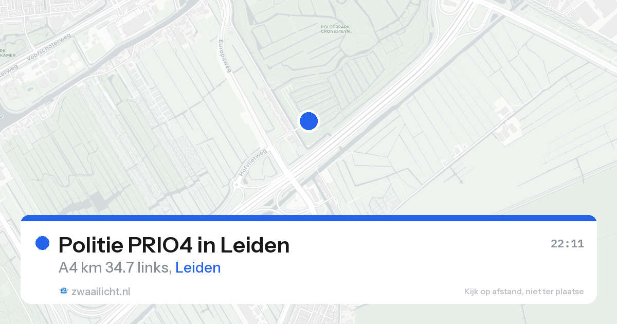 Politie PRIO4 in Leiden — 20 aug 2026 | 🚨 Zwaailicht.nl