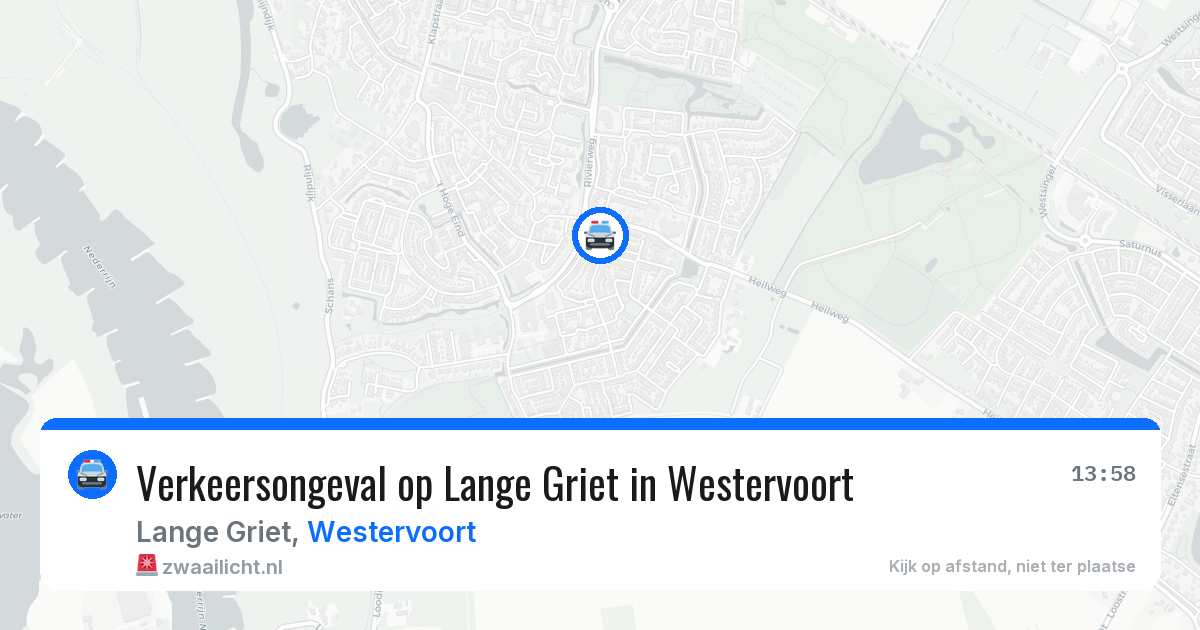 Verkeersongeval op Lange Griet in Westervoort — 12 jun 2026