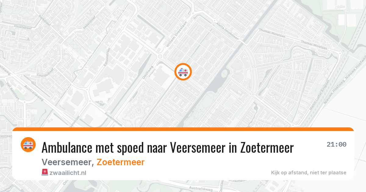 Ambulance met spoed naar Veersemeer in Zoetermeer — 10 apr 2026