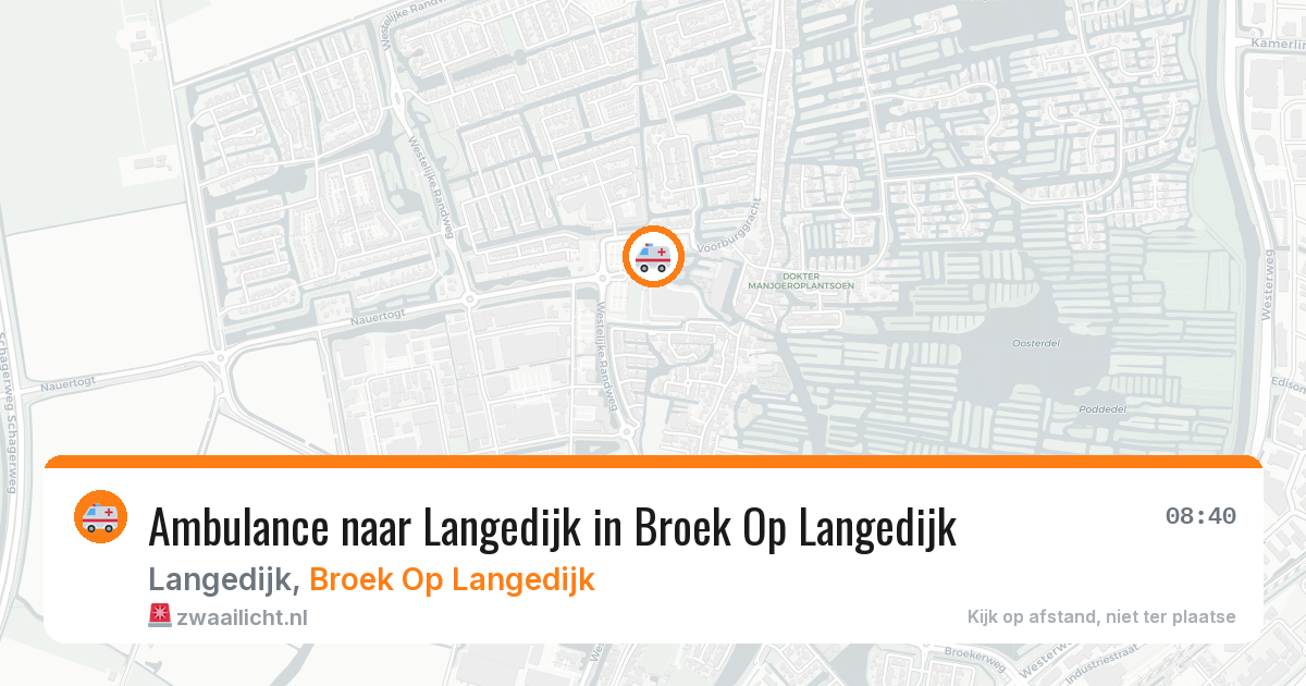 Ambulance naar Langedijk in Broek Op Langedijk — 11 aug 2026
