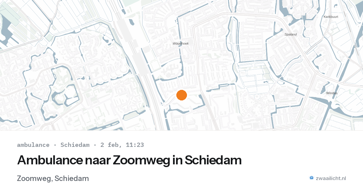 Ambulance naar Zoomweg in Schiedam — 2 feb 2026
