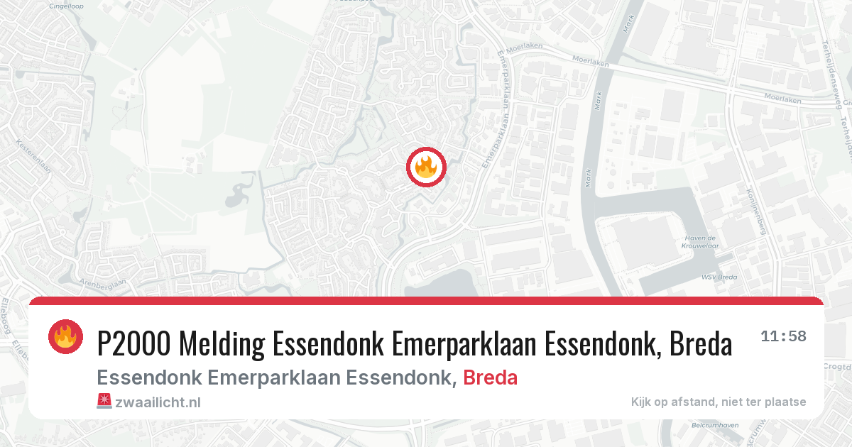 P2000 Melding Essendonk Emerparklaan Essendonk, Breda — 30 jan 2026