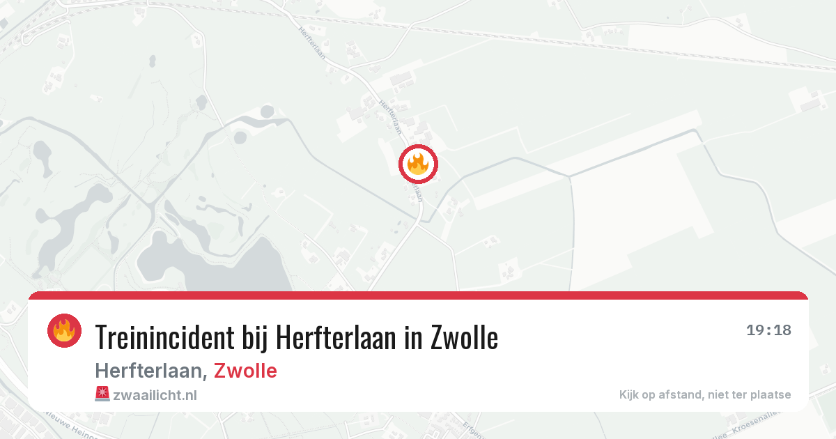 Treinincident bij Herfterlaan in Zwolle — 16 mrt 2026