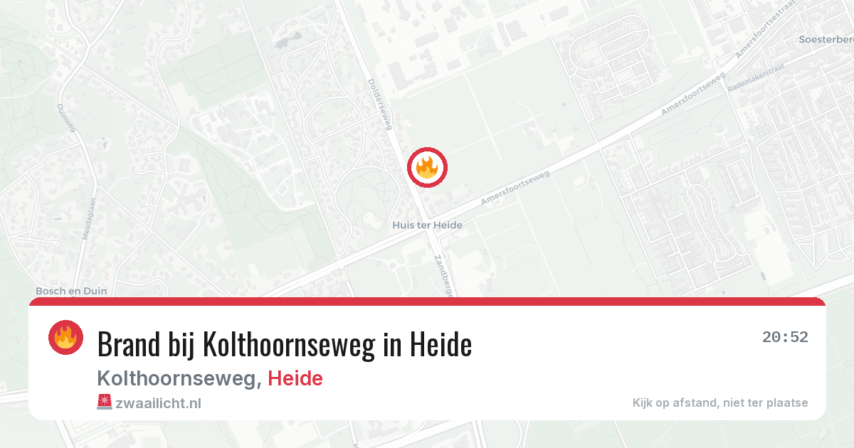 Brand bij Kolthoornseweg in Heide — 2 aug 2026