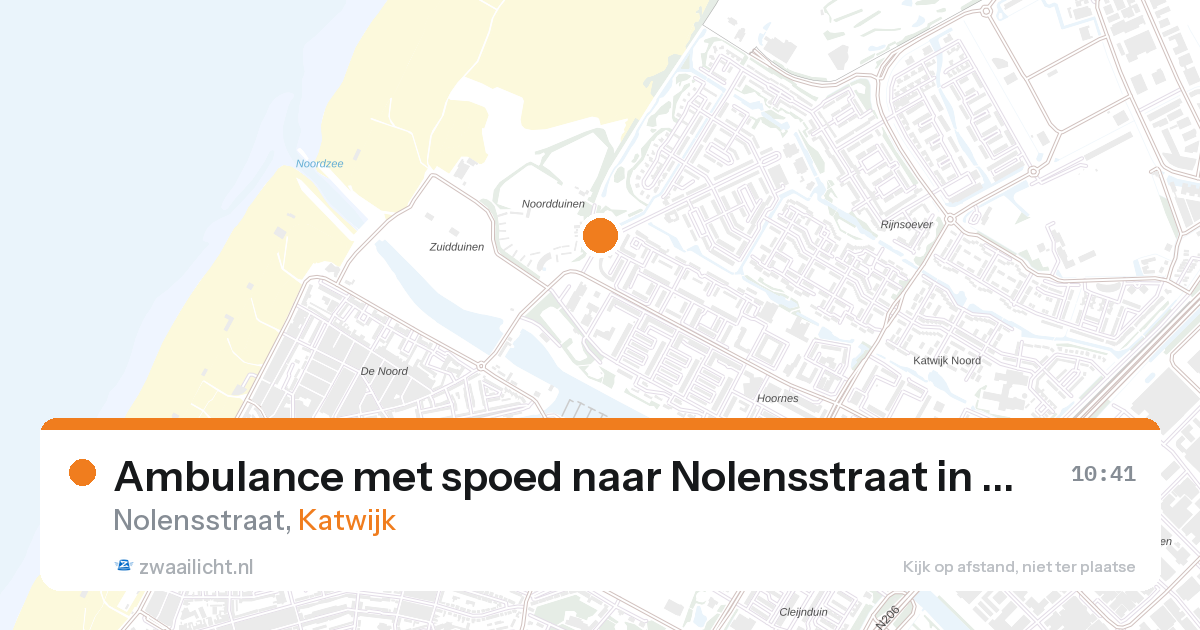 Ambulance met spoed naar Nolensstraat in Katwijk — 15 mei 2026