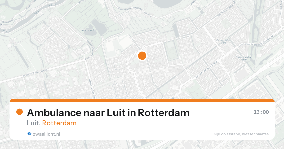 Ambulance naar Luit in Rotterdam — 18 aug 2026
