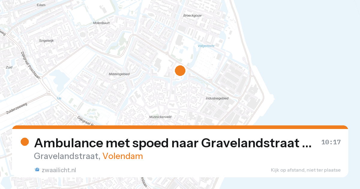 Ambulance met spoed naar Gravelandstraat in Volendam — 28 aug 2026