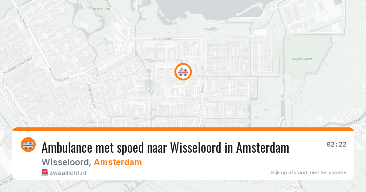 Ambulance met spoed naar Wisseloord in Amsterdam — 26 mrt 2026