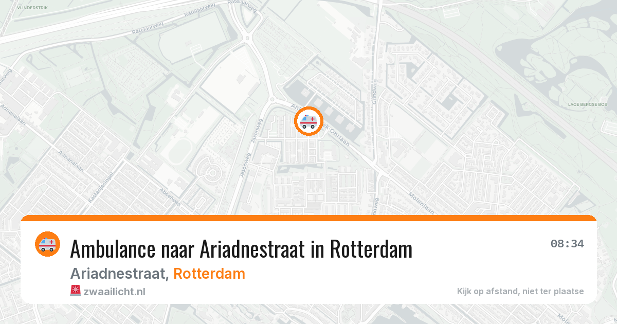 Ambulance naar Ariadnestraat in Rotterdam — 4 aug 2026