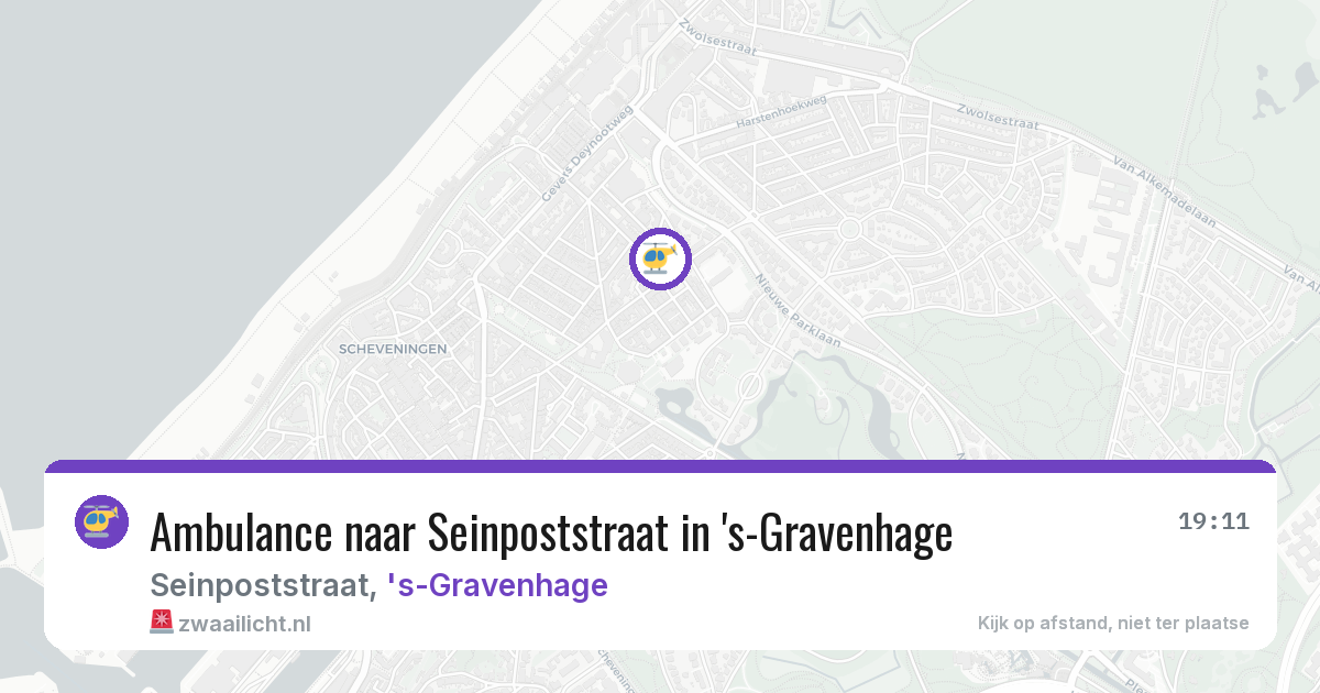 Ambulance naar Seinpoststraat in 's-Gravenhage — 8 jul 2026
