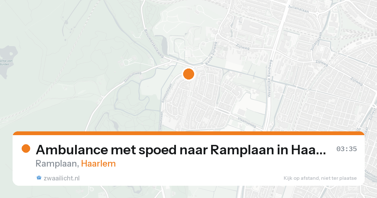 Ambulance met spoed naar Ramplaan in Haarlem — 16 aug 2026
