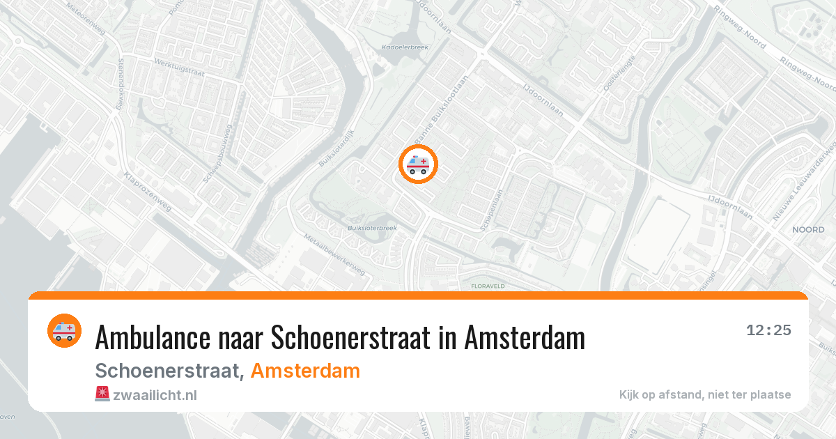 Ambulance naar Schoenerstraat in Amsterdam — 24 jun 2026