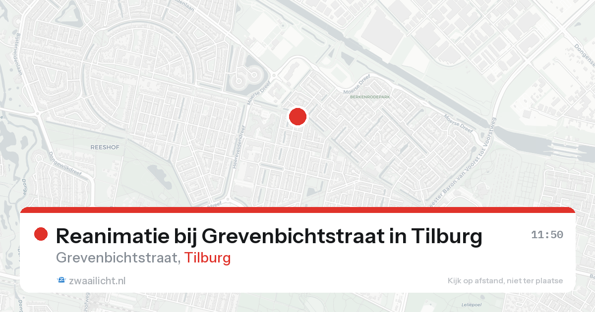 Reanimatie bij Grevenbichtstraat in Tilburg — 21 aug 2026