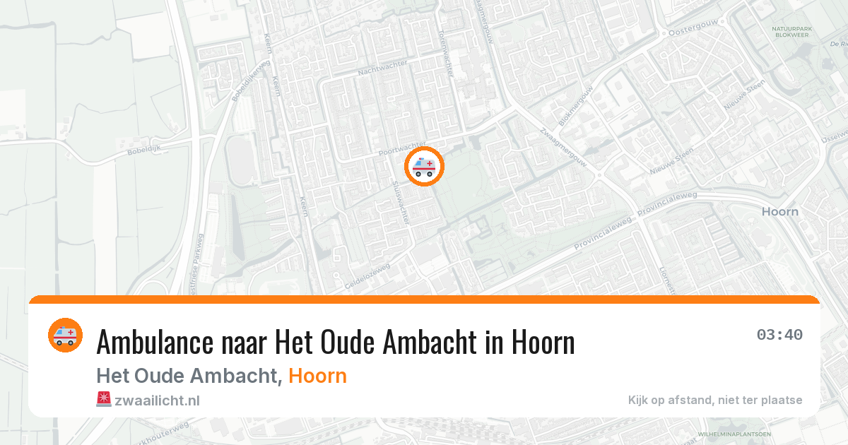 Ambulance naar Het Oude Ambacht in Hoorn — 23 mrt 2026