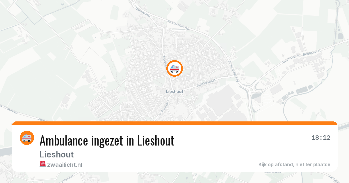 Ambulance ingezet in Lieshout — 26 jun 2026