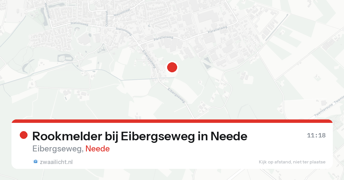 Rookmelder bij Eibergseweg in Neede — 15 aug 2026
