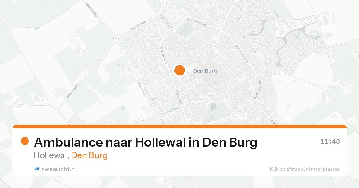 Ambulance naar Hollewal in Den Burg — 18 aug 2026