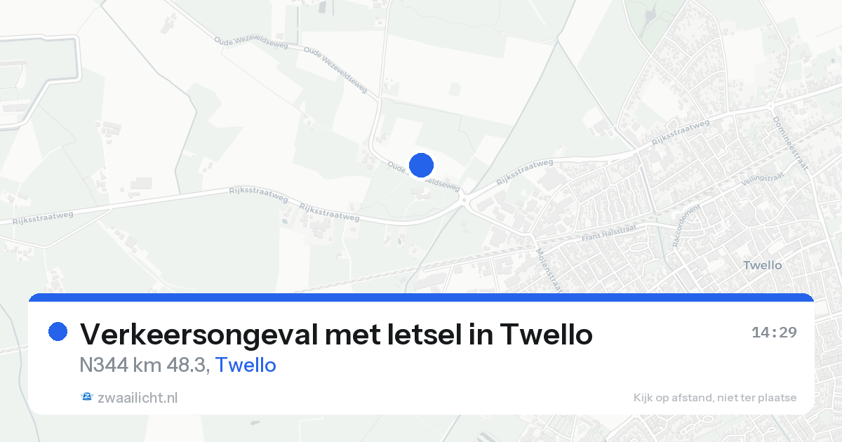 Verkeersongeval met letsel in Twello — 15 aug 2026