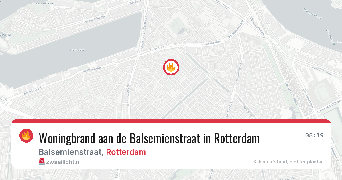 Woningbrand aan de Balsemienstraat in Rotterdam — 4 mei 2026