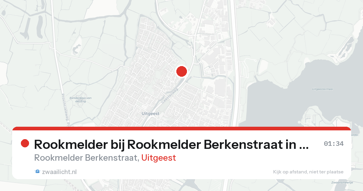 Rookmelder bij Rookmelder Berkenstraat in Uitgeest — 31 jan 2026