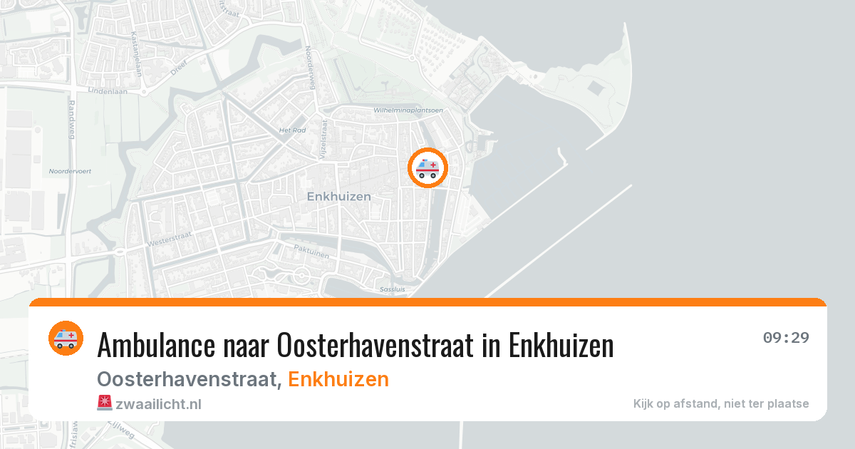 Ambulance naar Oosterhavenstraat in Enkhuizen — 9 aug 2026
